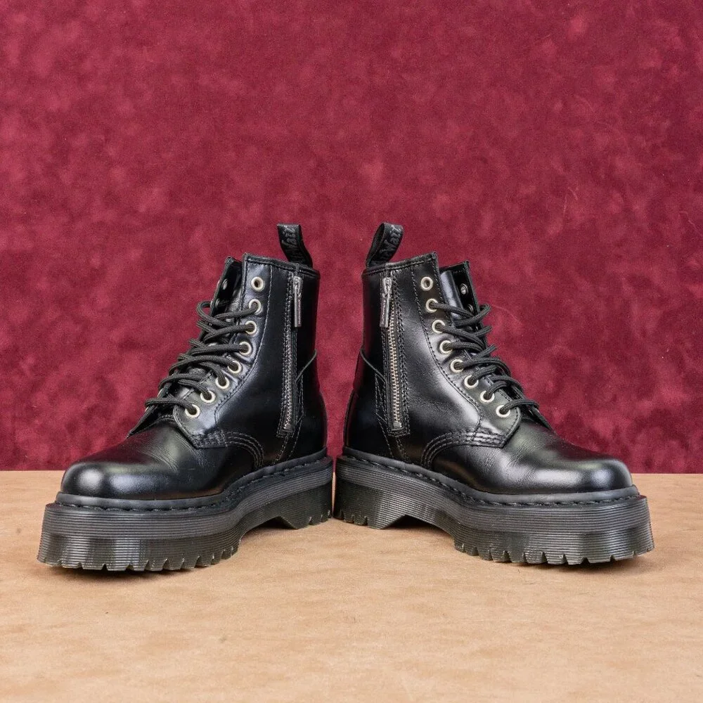 Dr. Martens Black Ankle Boots Women 6 - Picture 2 of 8
